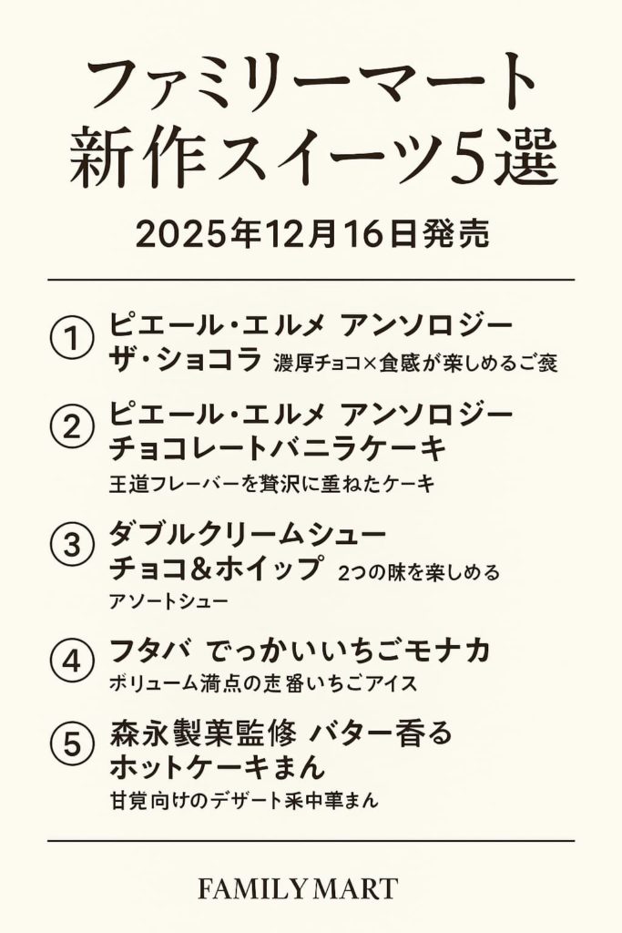 ファミリーマート 新作スイーツ5選