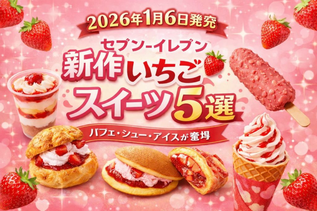 【2026年1月6日発売】セブンイレブン新作いちごスイーツ5選
