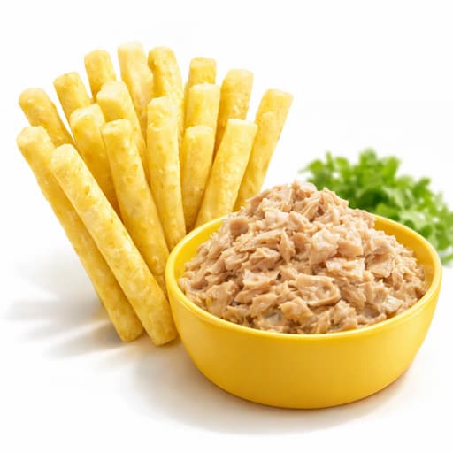 ツナマヨ風味をイメージしたスナックとおにぎりのイメージビジュアル