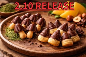 シェフコラボ仕様のきのこの山とたけのこの里をパッケージなしで皿に盛り付けたイメージ画像