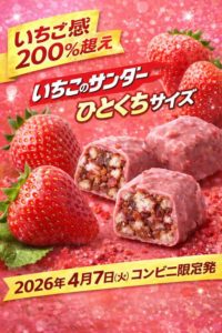 いちごチョコのひとくちスイーツイメージ｜ザクザク食感と甘酸っぱいいちご風味のチョコ菓子